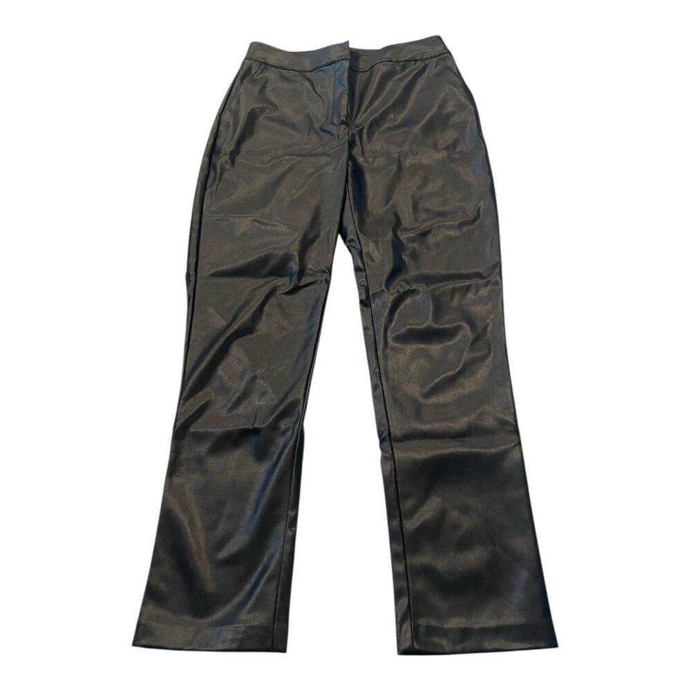 Calvin Klein black synthetic leather NWT pants size 6